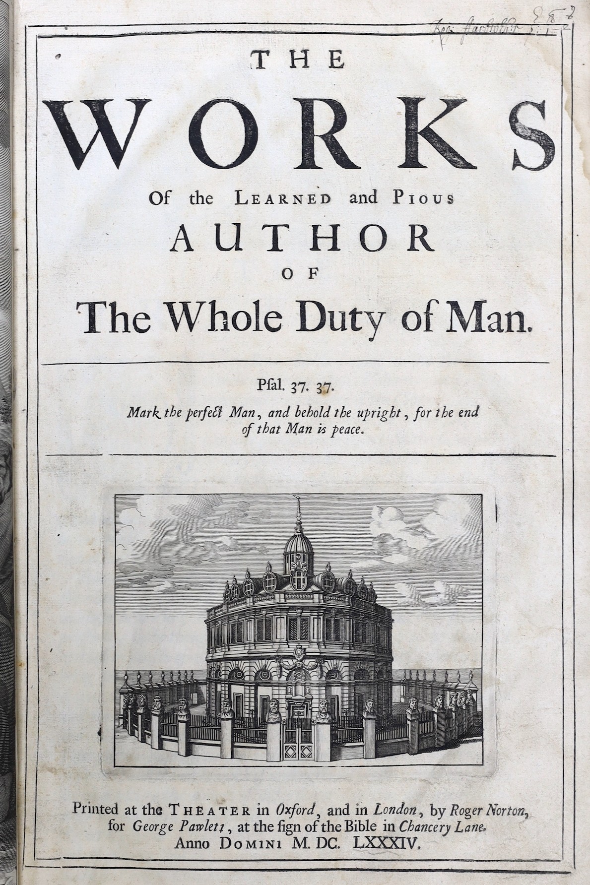 Volume: The Works, Whole Duty of Man, 1684